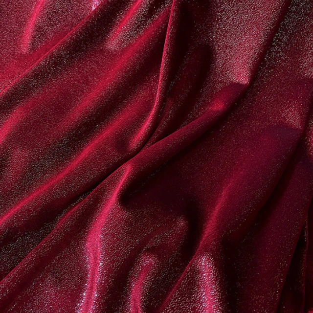 wine red velvet fabric with stretch gold velvet on all sides compact  single-sided velvet high-definition clothing fabric - AliExpress