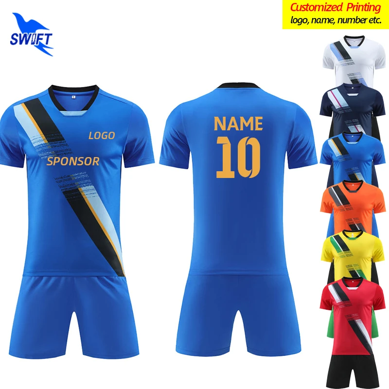 Customize Print Quick Dry Boys Kids Football Jerseys Set Short Sleeve Men Soccer Uniforms Sports Suit Futsal Training soccer jersey,football jersey