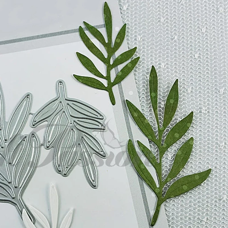 나뭇잎 올리브 가지 단풍 다이 컷 다이, DIY 스크랩북용 금속 커팅 다이, 강철 공예 다이 컷 엠보싱 다이, 2024 신제품