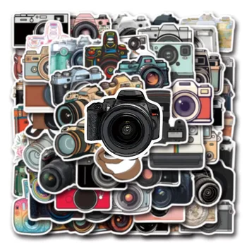 10/55Pcs Cartoon Camera Graffiti Stickers telefono Computer casco chitarra decorazione fai da te adesivo impermeabile decalcomania regalo per bambini