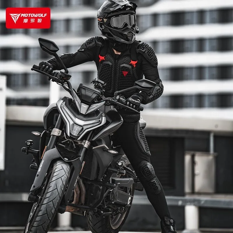Motowolf Motorcycle Anti-fall Riding Armor Full Body Equipment for Men and Women Motorcycle Armor Protective Clothing