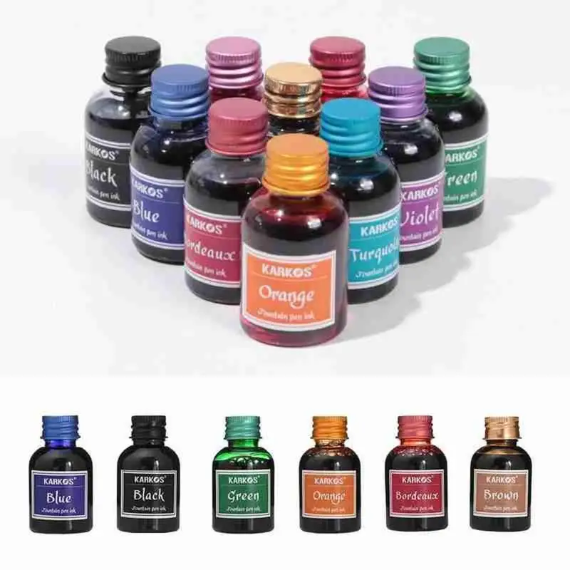 30ML 순수 다채로운 만년필 잉크 범용 리필 잉크 문구 학교 브랜드 새 제품 평화와 행복