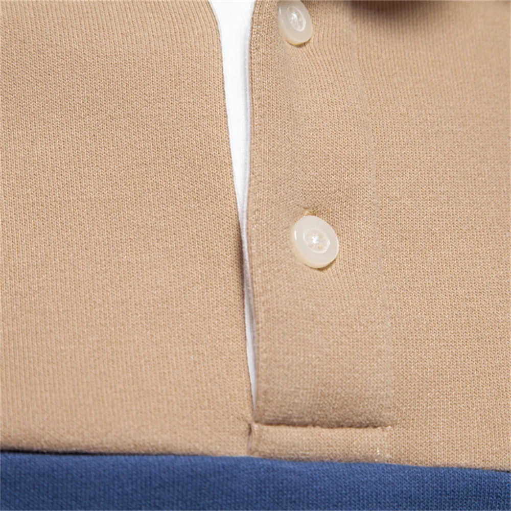 AIOPESON New Spring Men's Color-Block Cotton Blend  Hoodies for Business Casual Style Long Sleeve Sweatshirt 4