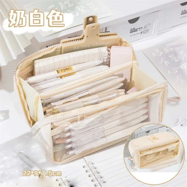 Pencil Case Large Transparent Lapicera Estuche Escolar Pencil