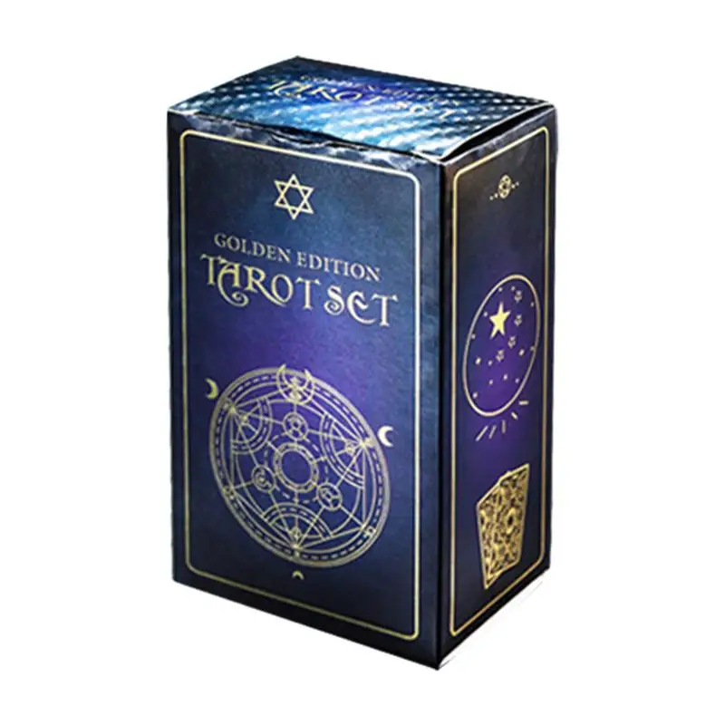 

Oracle Cards Gold Foil Tarot Board Game Cards 78pcs English Version Standard Tarot Decks For Party Favors Party Playing