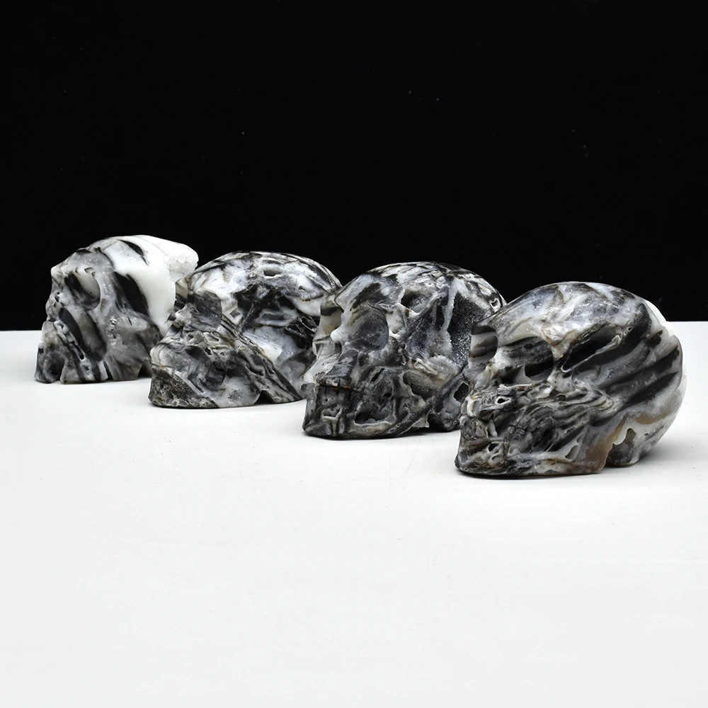 1PC High Quality Black Sphalerite Crystal Skull Natural Crystal Carving,Gemstone Jewelry,Glitter, Healing crystal,Quartz stones 2