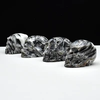 1PC High Quality Black Sphalerite Crystal Skull Natural Crystal Carving,Gemstone Jewelry,Glitter, Healing crystal,Quartz stones 2