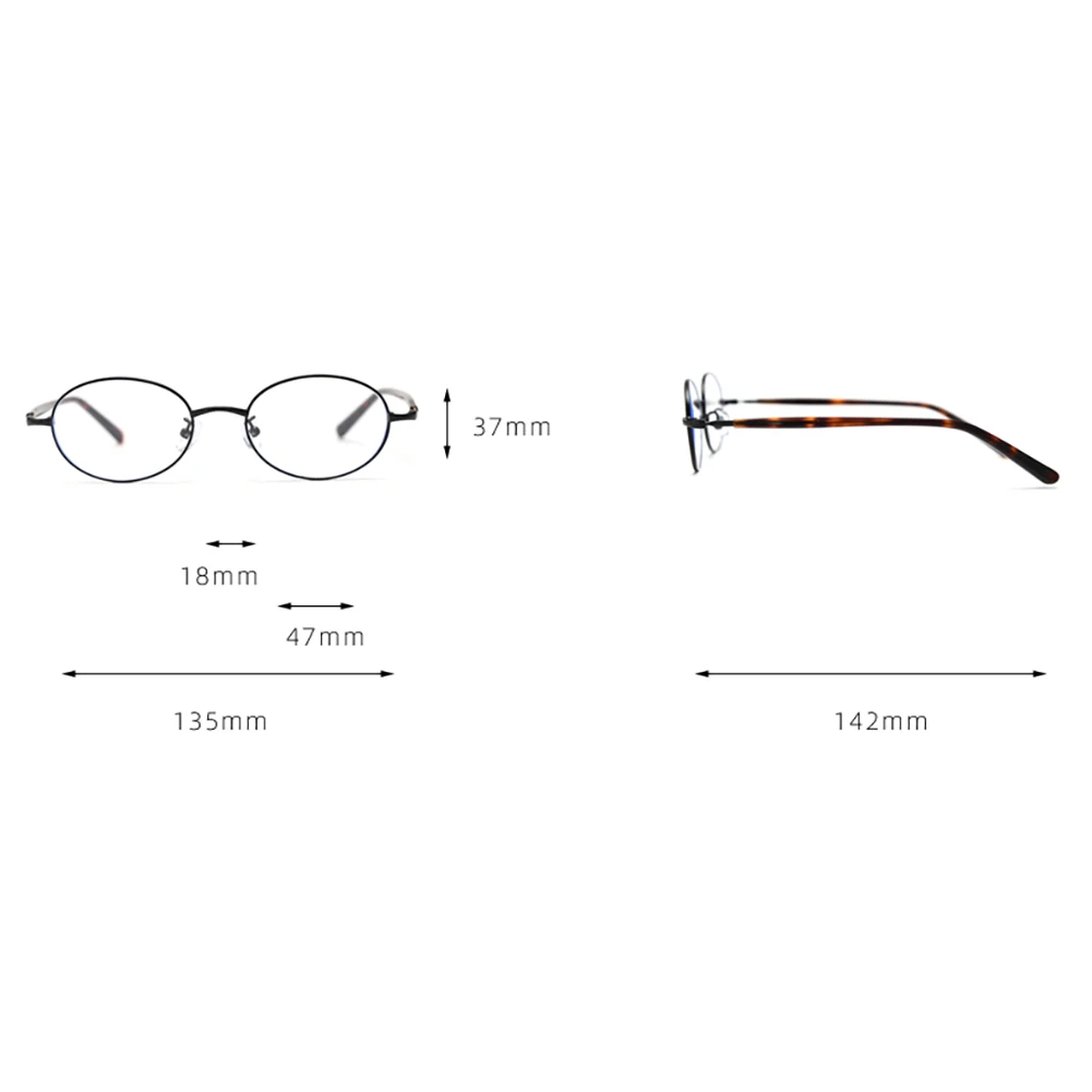 Eyeglasses Frames Eyeglass Frames Peekaboo korean retro oval glasses for Men and Women