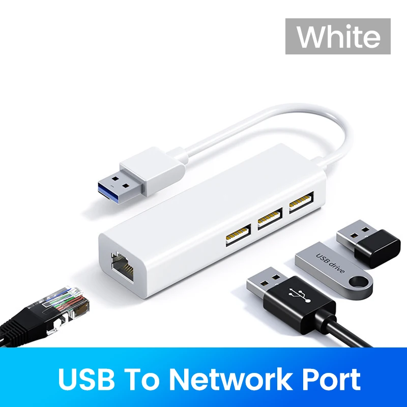 מתאם usb מתאם ethernet usb 2.0.1 ג/ma 3usb 2.0 + rj45 hub עבור מקבוק xiaomi