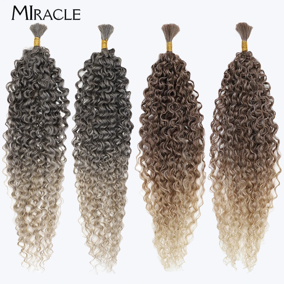 

MIRACLE 20‘’ Afro Curls Hair Extensions Synthetic Hair Bundles Ombre Blonde Crochet Hair Braiding Hair Synthetic Fake Hair