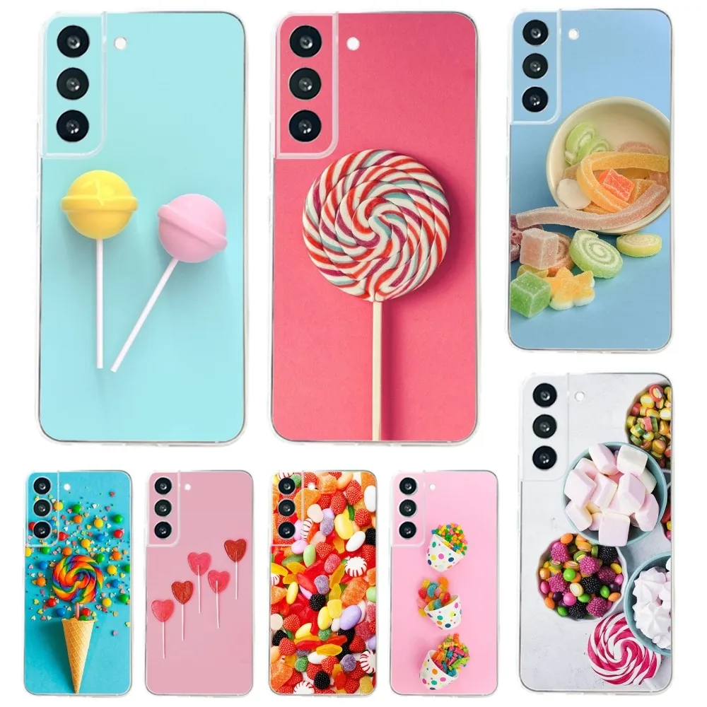 Custodia Per Telefono Sweet Candy Per Samsung Galaxy A71,70,52,51,40,31,A50,30S,21S,03S, Note20Cover Ultra Trasparente