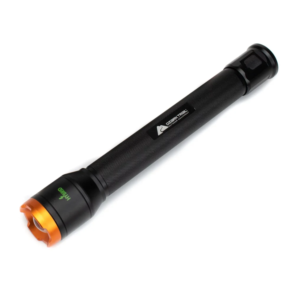 

Outdoor flashlight 2600 Lumen LED Hybrid Power Flashlight with Alkaline Batteries and Rechargeable Battery,freight free