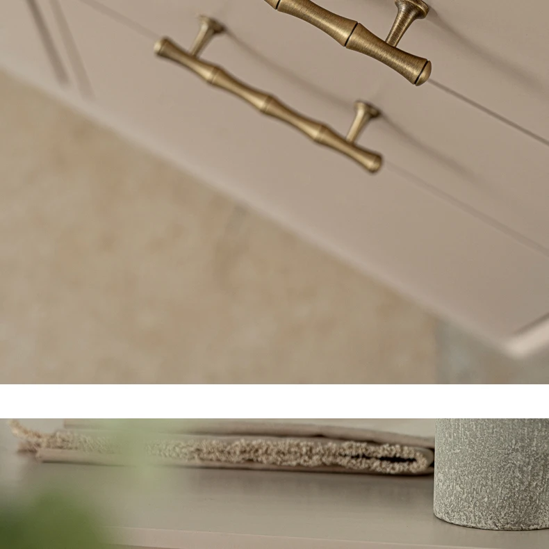 kitchen cabinet handle brass bamboo design hardware