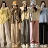 Maternity Pants Autumn Collection Fleece-lined Wool Knit Straight-leg Casual Pants Pregnant Women Spring Outer Wear Bell Bottoms 3