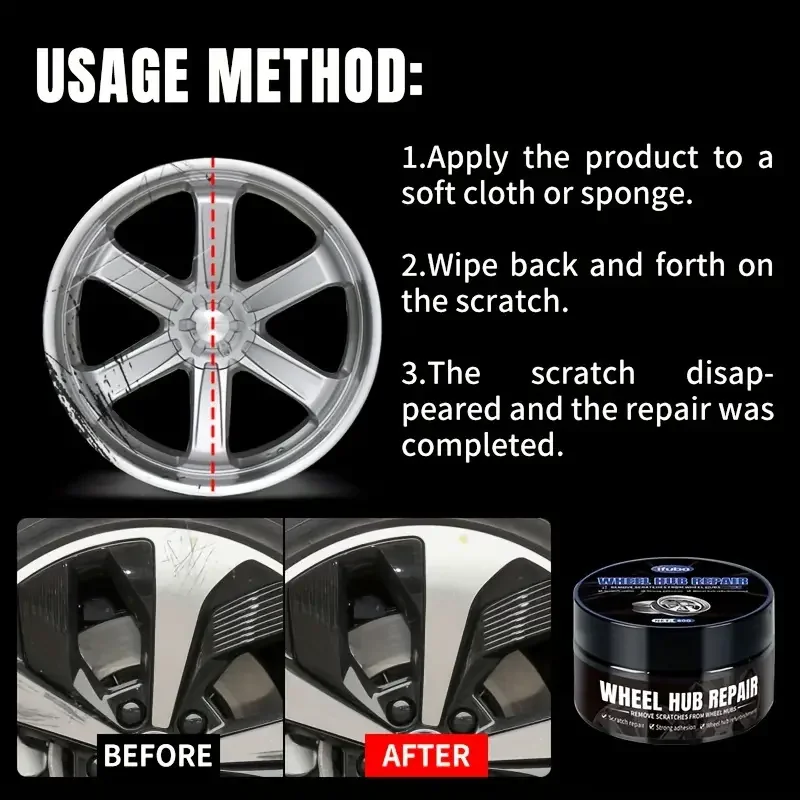 Wheel hub Scratch Repair wax-Automobile tire detail repair and deep conditioning, Repair tire shine，Tyre retreading wax