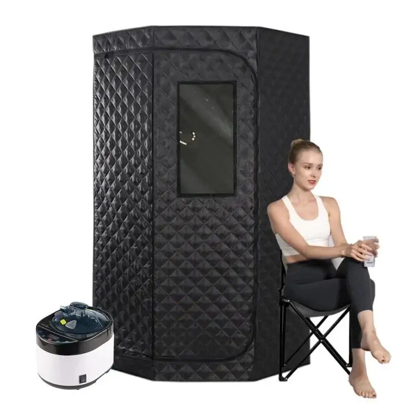 ห้องซาวน่าพกพาขนาด 4 ลิตร สำหรับใช้ในบ้าน พื้นที่กว้างขวาง อบไอน้ำทั้งตัว แบบพับได้ ทนทาน ใช้งานส่วนตัว 1