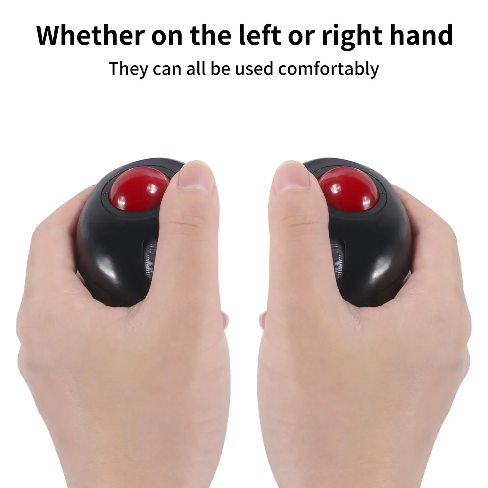 Ergonomic Silent Trackball Mouse with Wireless and Wired Options