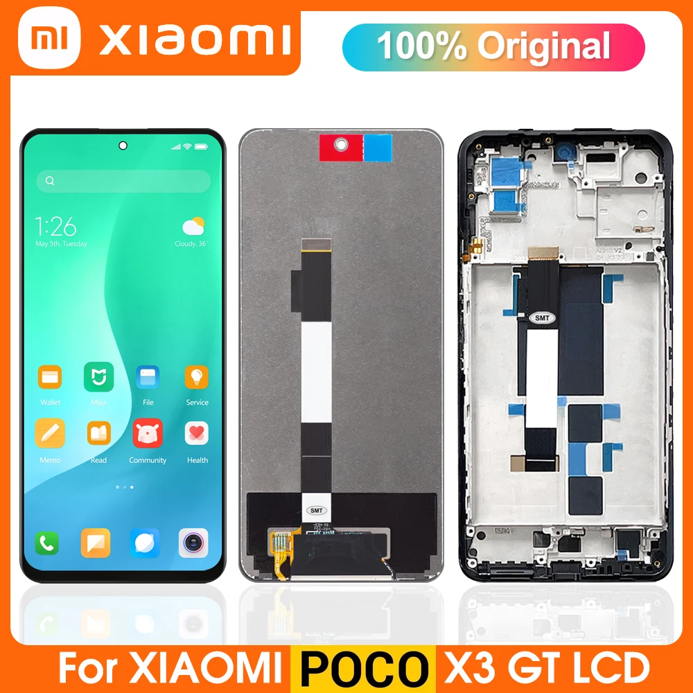 

100% Tested Original For Xiaomi POCO X3 GT 21061110AG LCD Display + Touch Screen Panel Digitizer Replacement For POCO X3 GT LCD