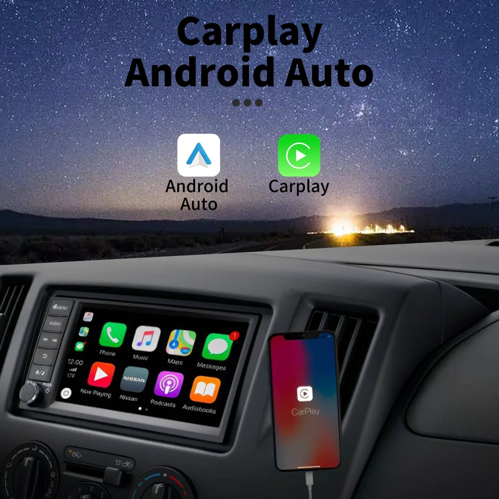 2 Din Carplay Car Multimedia Player for Jeep Wrangler 2007-2018 Radio Android Car Stereo GPS Navigation Autoradio Head Unit Auto