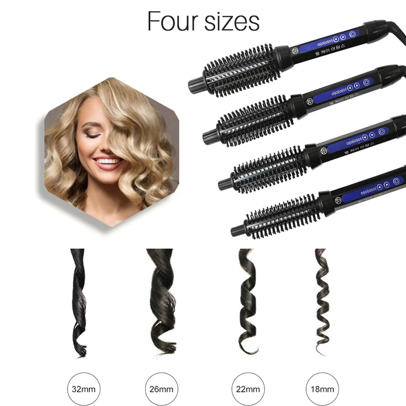 Hair Curling Wand Curler Iron Ceramic Anion Hot Air Brush Styler