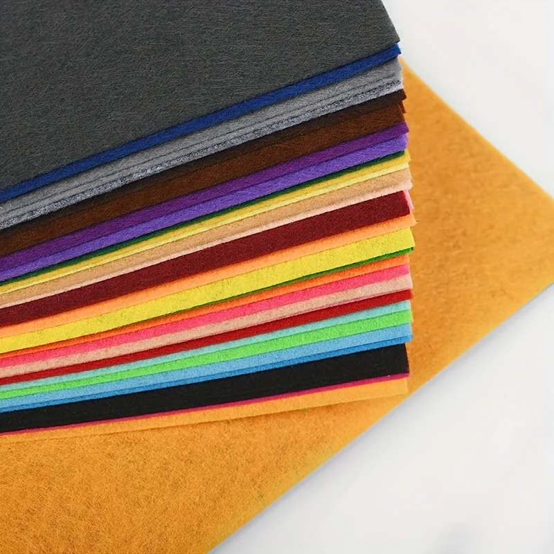 22pcs 6x6&7.8x11.8 Inch Premium Non-Woven Felt Sheets for Crafts 2mm Thick Durable Polyester Blend Assorted Colors Craft Felt felt fabric sheet