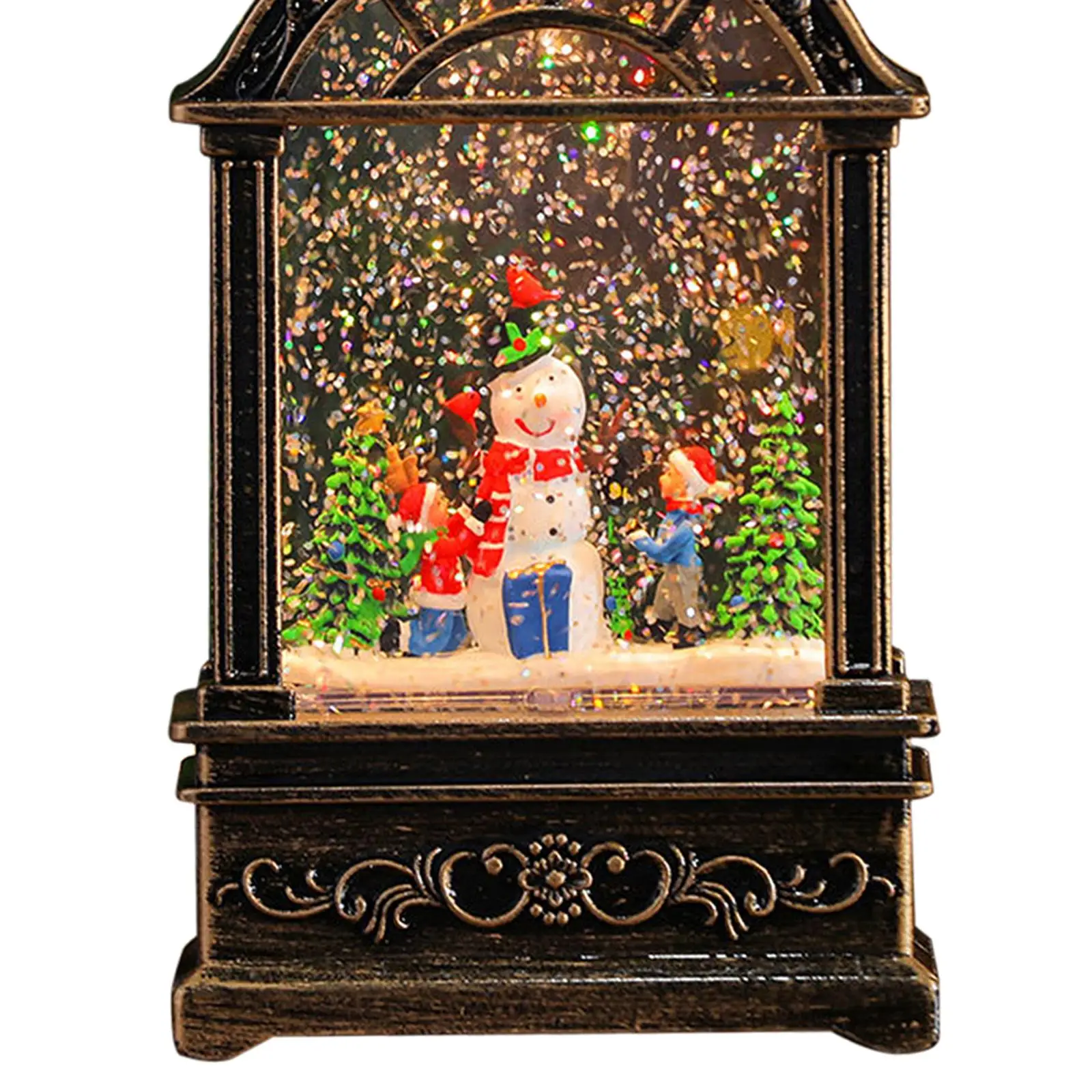 Christmas Musical Snow Globe Lantern for Christmas Decoration,
