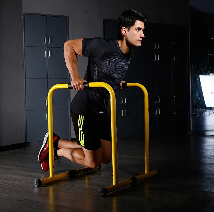 Home Fitness Upper Body Trainer with Steel Exercise Bar Push-Up Dip Parallel Bars Stand for Pull-up Training