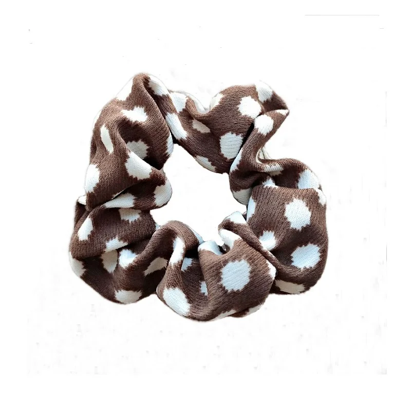 2 Stück/3 Stück Retro Leopardenmuster Dicker Stoff Haarschleife Haargummi Haaraccessoire – Detail 7