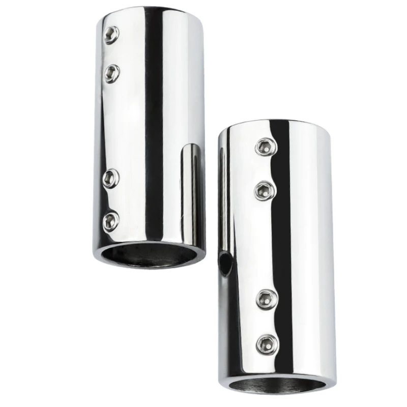 Boat Handrail Fittings Boat Handrail Pipe Fittings 180 Degree Flat Mouth Pipe Connector 316 Stainless Steel Elbow Tee Straight Rail Connector