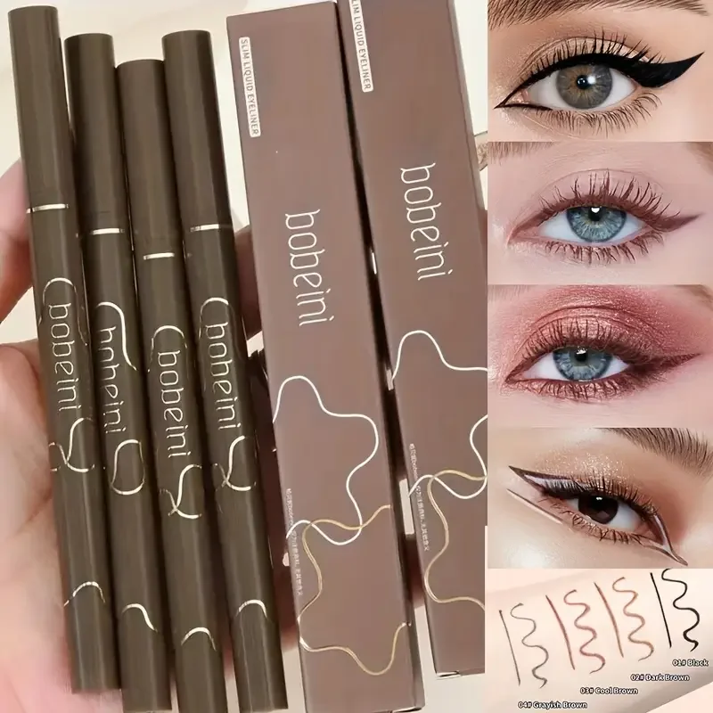 Ultra-fine Liquid Eyeliner Matte Blackish-Brown Waterproof Sweat-proof Long-lasting For Beginners Eye Makeup Gift liquid eyeliner