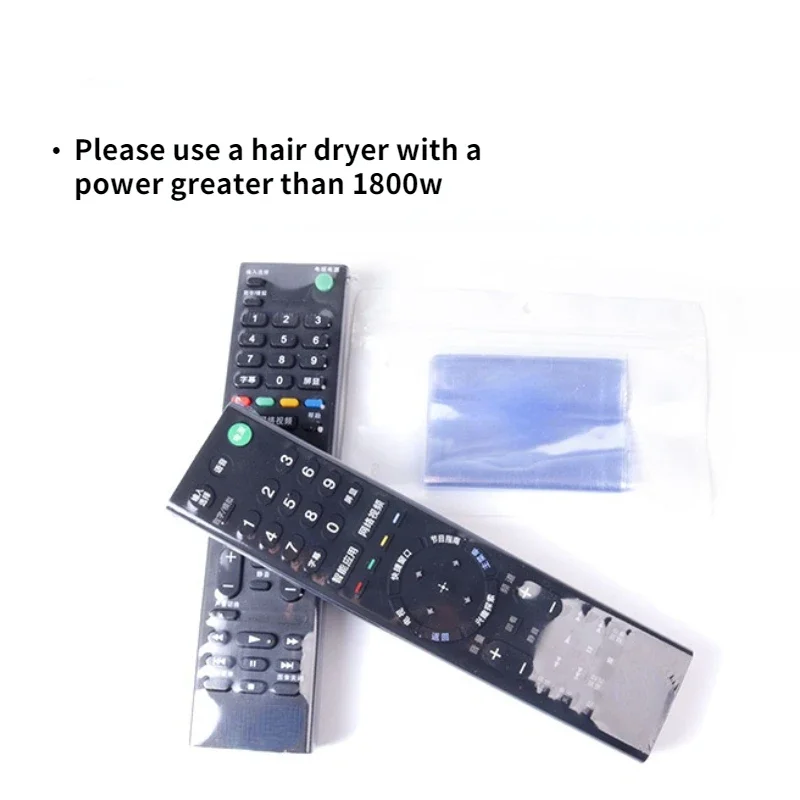 10 Pcs Transparent Heat Shrink Film Bag for TV Box Remote Control