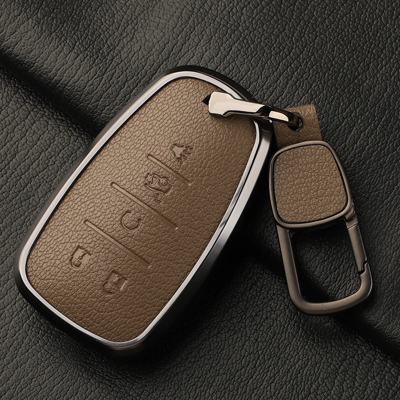 Leather Car Remote Key Case Cover Shell Fob For Chevrolet Chevy Cruze Traverse Spark Equinox Sonic Volt Bolt Malibu Camaro