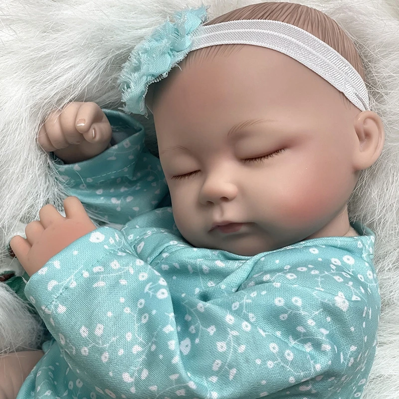 

40cm Reborn Baby Doll Lifelike Sleeping Baby 3D Skin Multiple Layers Painting with Visible Veins Toys for Girls Drop Shipping