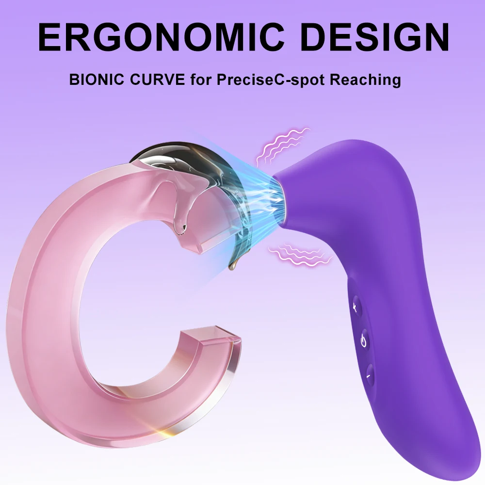 Vaikne nibude stimuleerija erkroosa ja lilla tooniga, ergonoomilise kujundusega. Stimulaatoril on sile ja voolujooneline disain bionilise kaare funktsiooniga, mis on loodud täpseks stimulatsiooniks, paigutatud heledale lillale taustale.