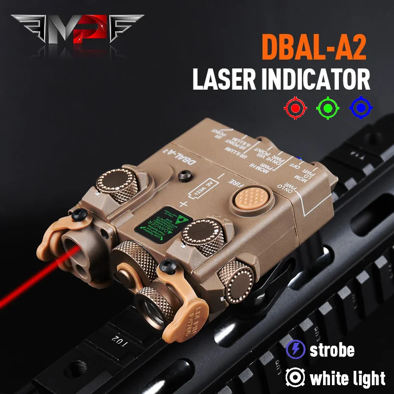 

Tactical DBAL-A2 Green Red Blue Laser No IR LED Strobe Light Fit 20mm Picatinny Rail Airsoft Hunting Weapon Sight PEQ-15 Outdoor