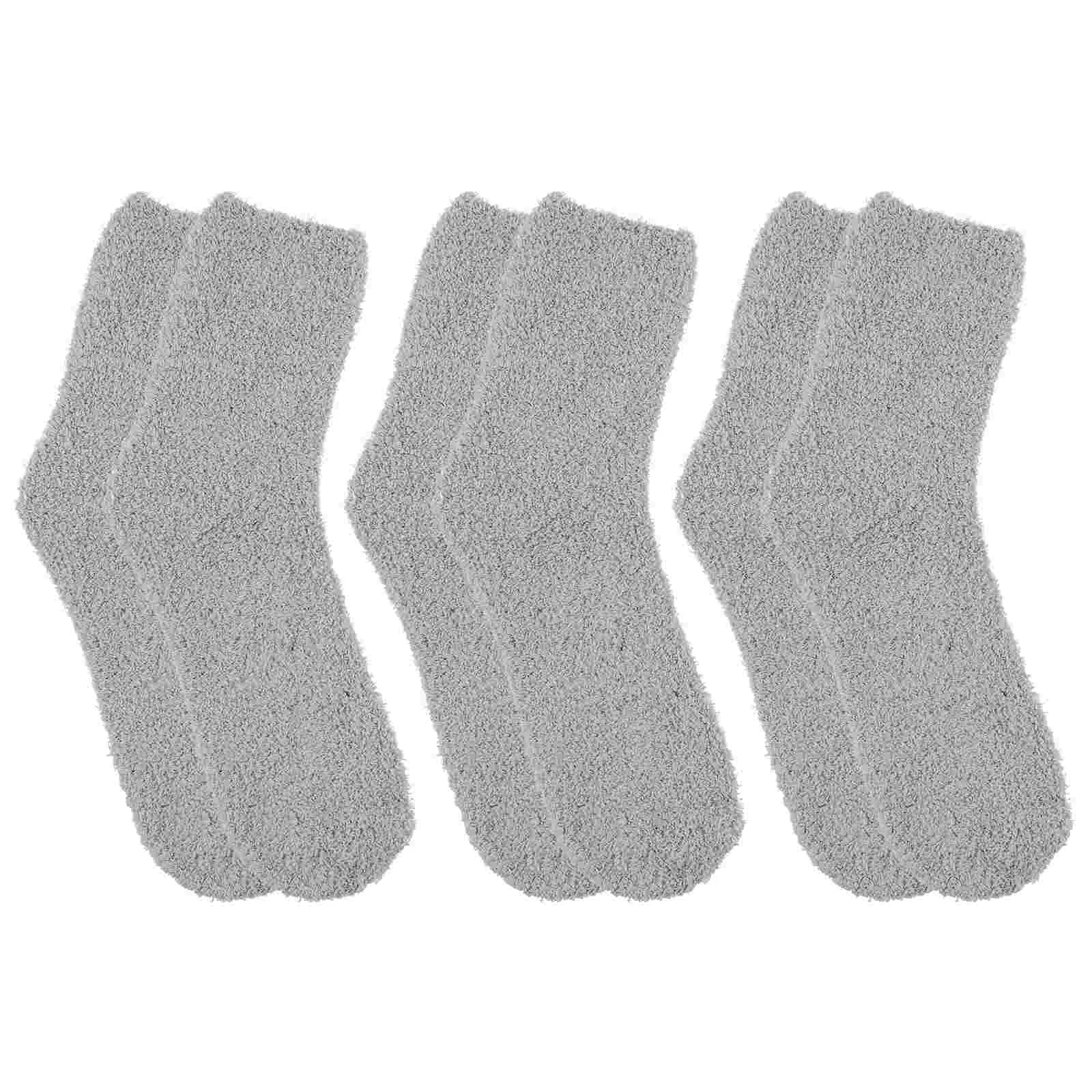 

KESYOO 3 Pairs Comfy Winter Socks Non-slip Thermal Sleeping Socks Home Socks for Father Husband