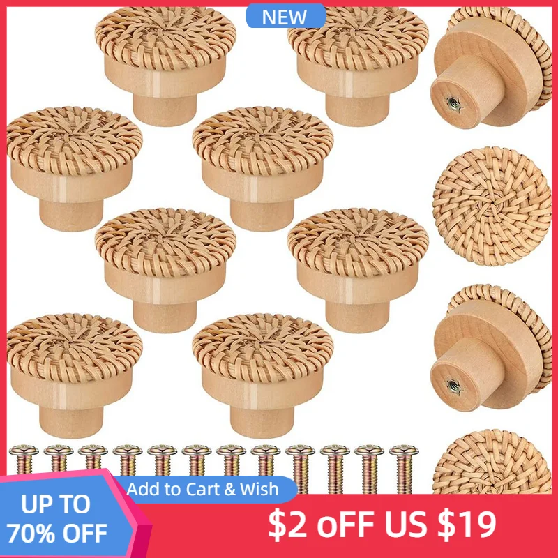 Handle Drawer Round Wooden Wood Dresser Knobs Pulls Wood Drawer