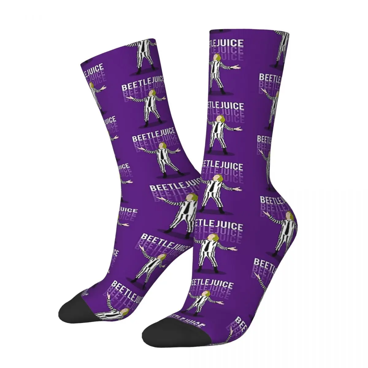 

Beetlejuice Socks Harajuku Super Soft Stockings All Season Long Socks Accessories for Man's Woman's Birthday Present