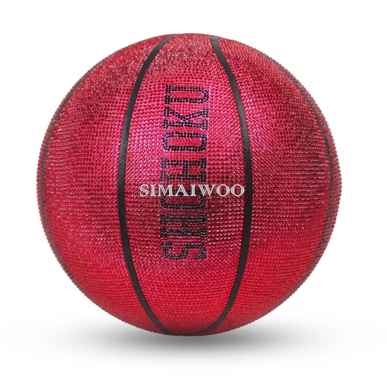 Strass Stickerei funkelnden Basketball exquisite Ornamente Basketballs piel Souvenir Preis anpassbare Wort Sportspiel Geschenk – Detail 9