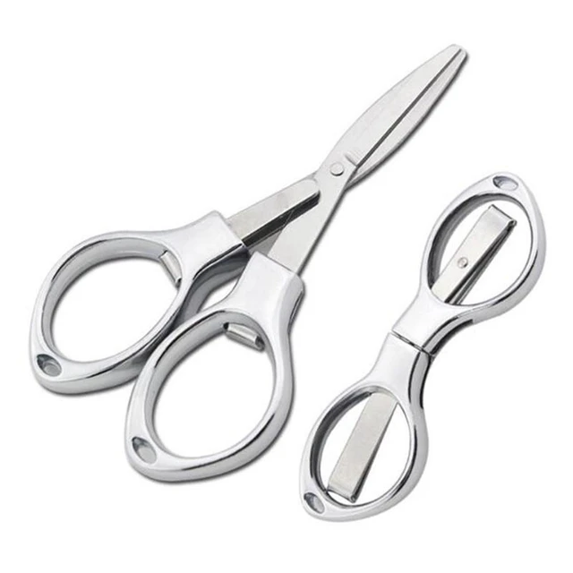 1pc/2pcs/4pcs Stainless Steel Folding Small Scissors Travel Scissors Sewing Scissors  Portable Mini Scissors