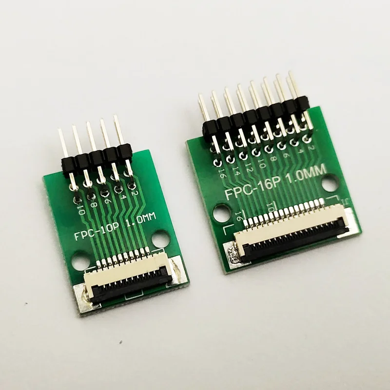 1pcs FPC/FFC Adapter Board 1.0mm To 2.54mm Connector Straight Needle And Curved Pin 4/6/8/10/12/14/16/20/24/30 Pin