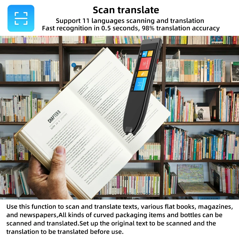Smart Portable 112 Language Voice Translator 2.8 Inch Screen Offline+WIFI Translation Pen Scanning Dictionary | Электроника
