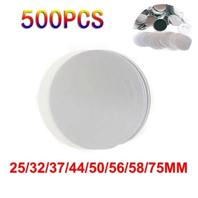 Pellicola Protettiva PVC Per Badge - 100 Pezzi, 58mm, Trasparente, Per Button Maker Fai Da Te
