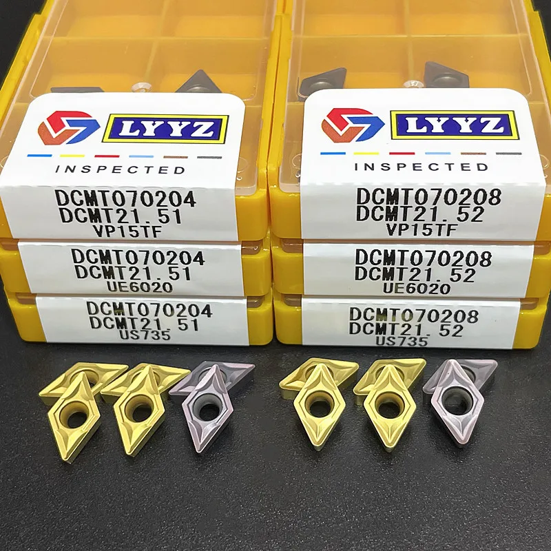 Turning Tool DCMT070204 DCMT070208 DCMT11T304 DCMT11T308 VP15TF UE6020 US735 carbide inserts Internal