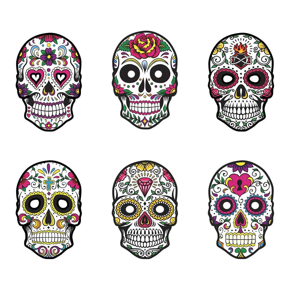 Spooky Day of the Dead Sugar Skull Mask – Festive Cosplay Party Accessory for Halloween Celebrations