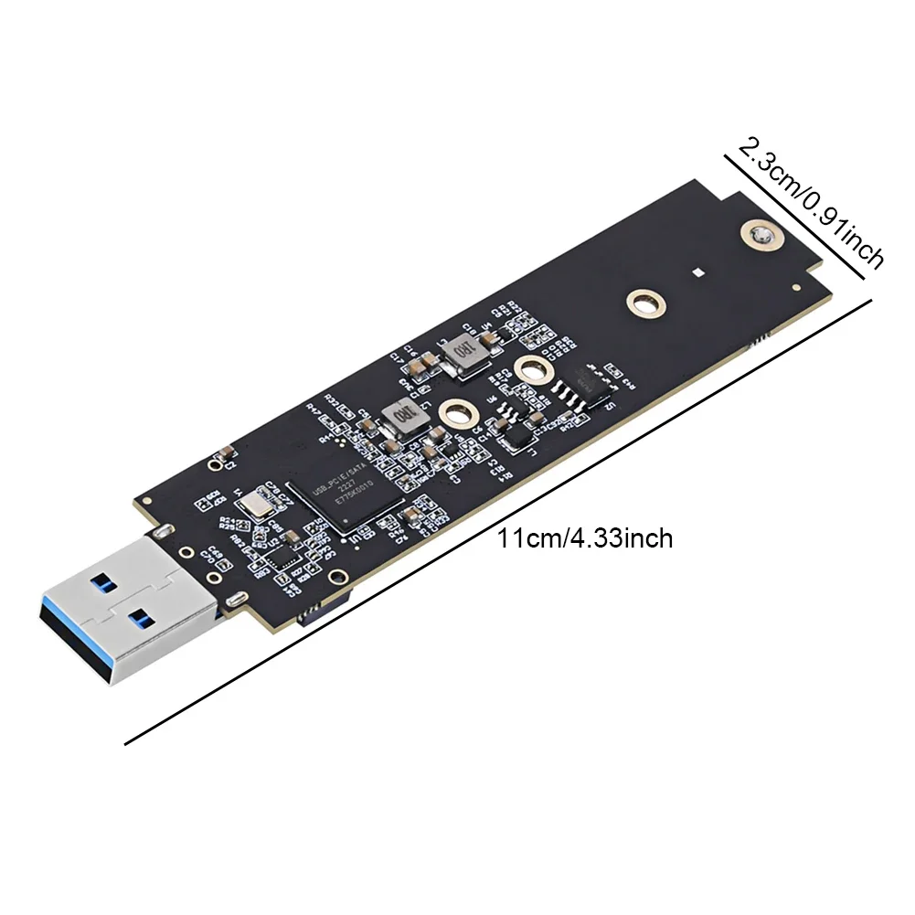 High-Speed Dual Protocol NVMe/SATA M.2 SSD USB Adapter, 10Gbps Transfer, Supports Up to 2TB
