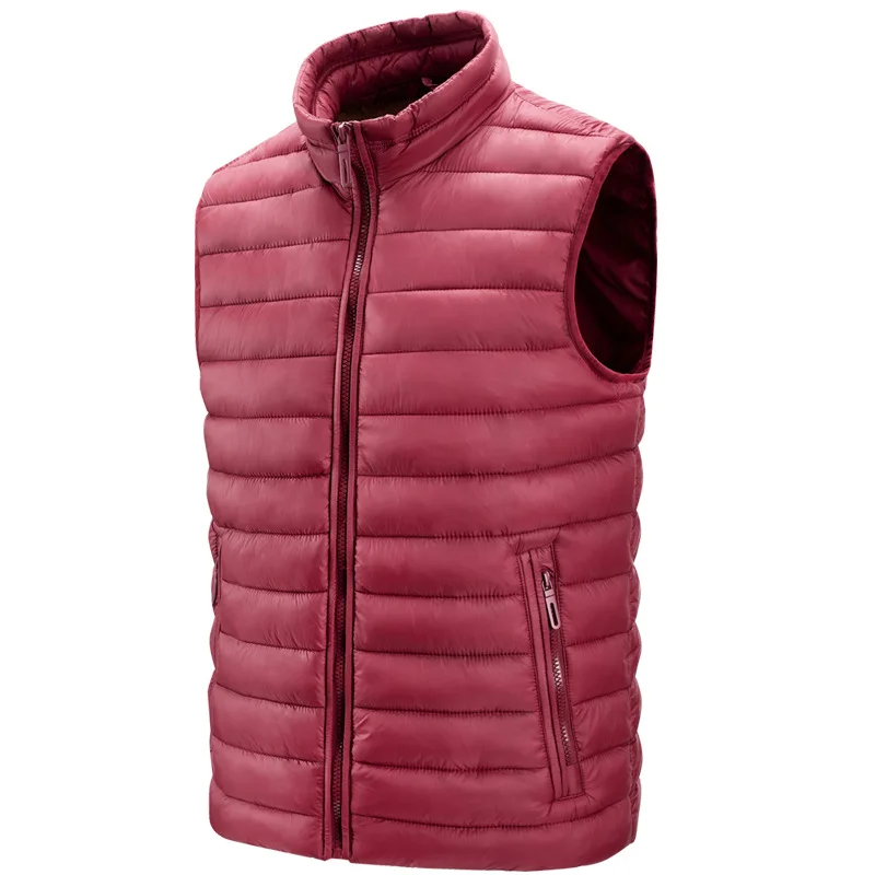 Men's Waistcoat Ultra Light Down Vest Oversize Men Lightweight Waterproof Sleeveless Duck Down Male Slim Gilet