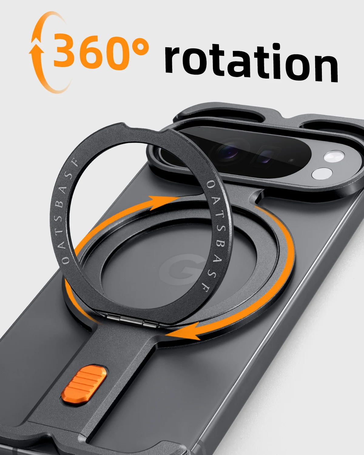 Eary for Google Pixel 10 Pro XL/10 Pro Fold Phone Case & Magnetic 360°Rotation Stand Military-Grade Shockproof Protective Cover