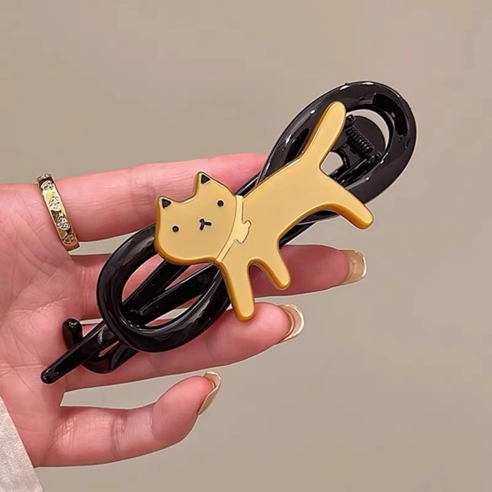 1PC Cute Cat - Shaped Hair Claws, Trendy Animal - Design Hair Accessories for Women, Perfect for Stylish Hairstyles