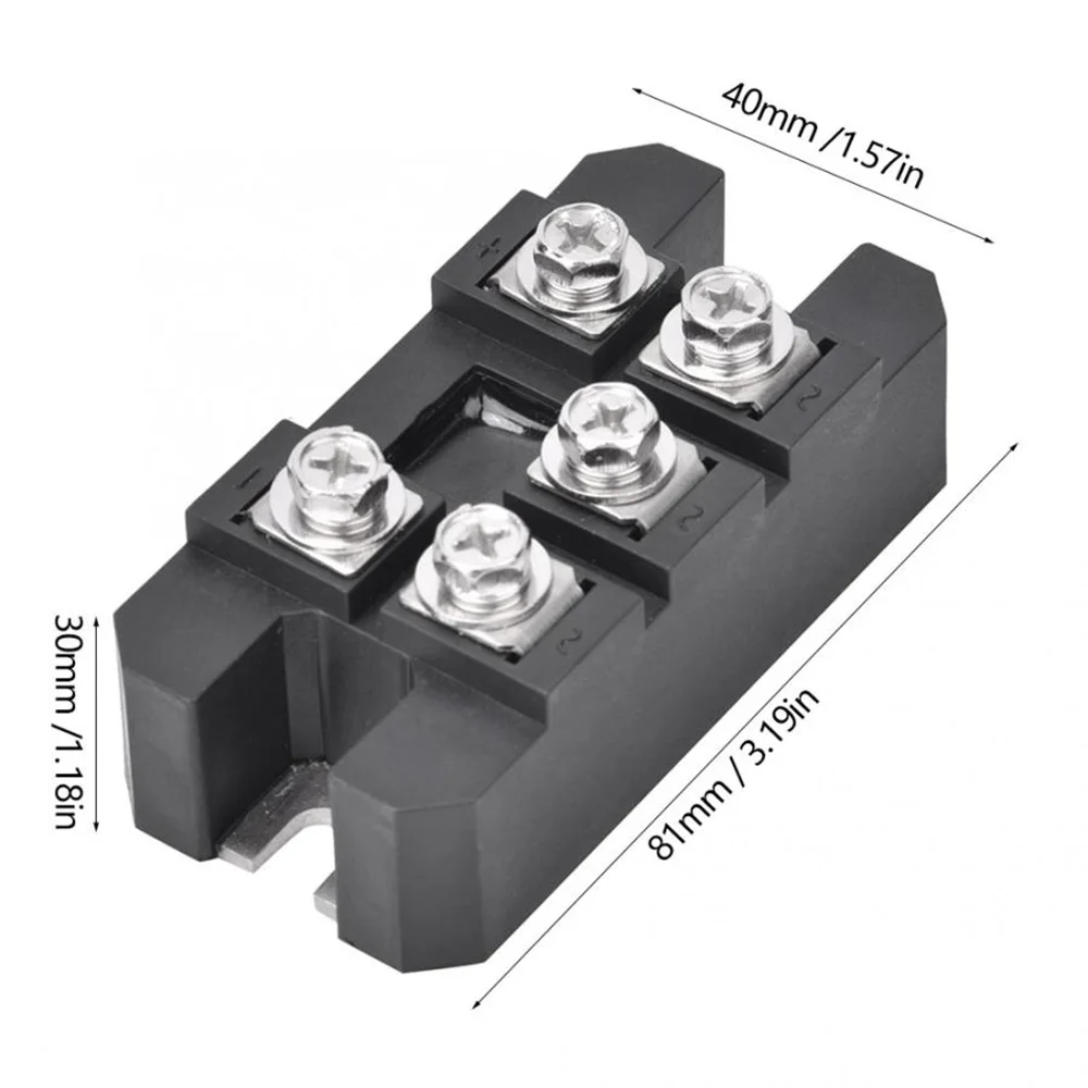 1 Pcs High Power Bridge Rectifier 100A Single Phase Diode Bridge Rectifier 4 Terminal 1600V Diode Module